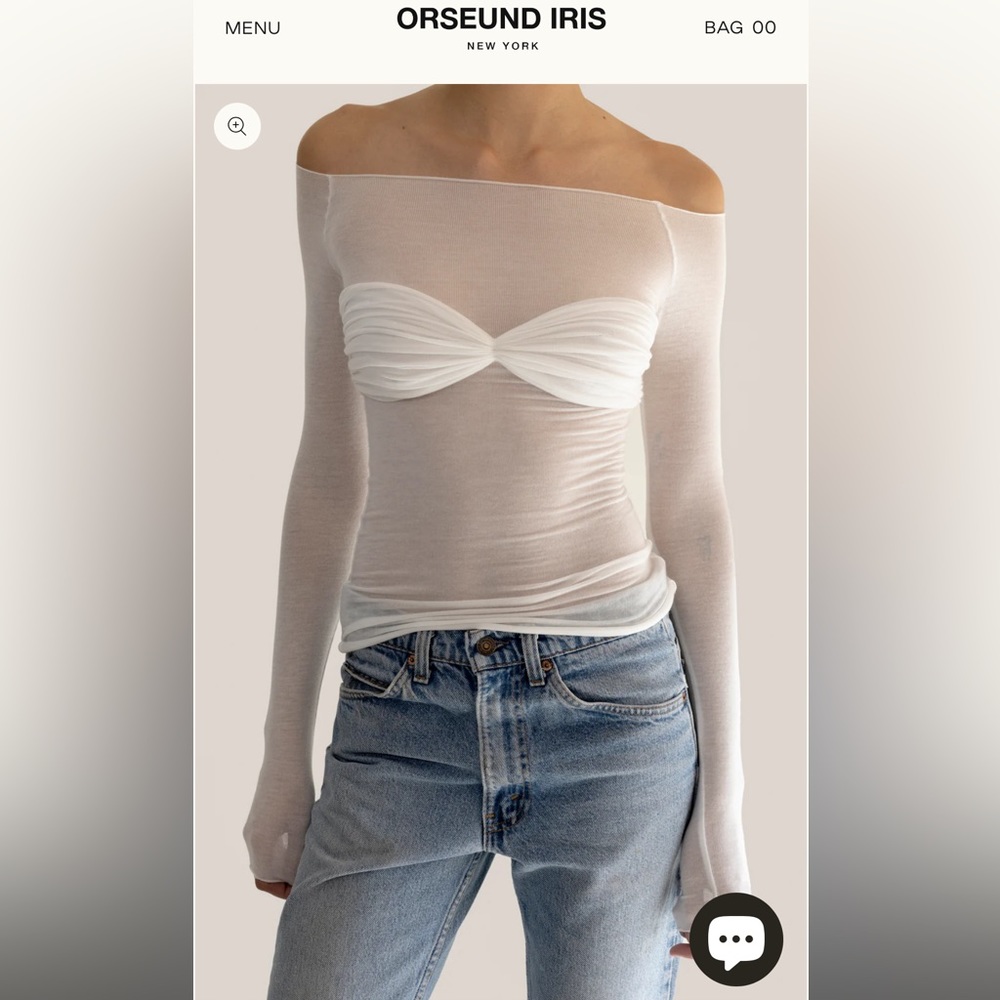 Orseund Iris White Off-Shoulder Blouse